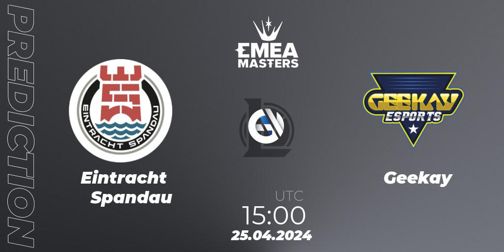 Eintracht Spandau - Geekay: прогноз. 25.04.24, LoL, EMEA Masters Spring 2024 - Playoffs