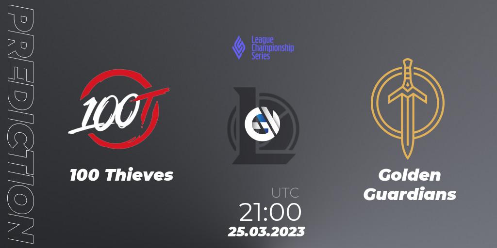 100 Thieves - Golden Guardians: прогноз. 25.03.23, LoL, LCS Spring 2023 - Playoffs
