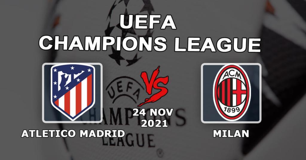 Атлетико Мадрид - Милан: прогноз и ставка на матч Лиги Чемпионов - 24.11.2021
