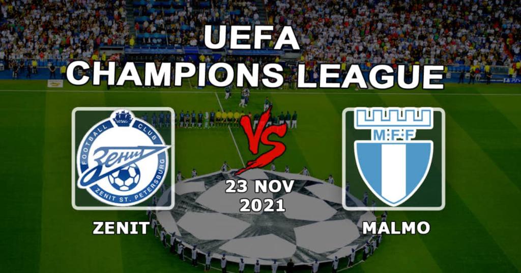 Зенит - Мальме: прогноз и ставка на матч Лиги Чемпионов - 23.11.2021