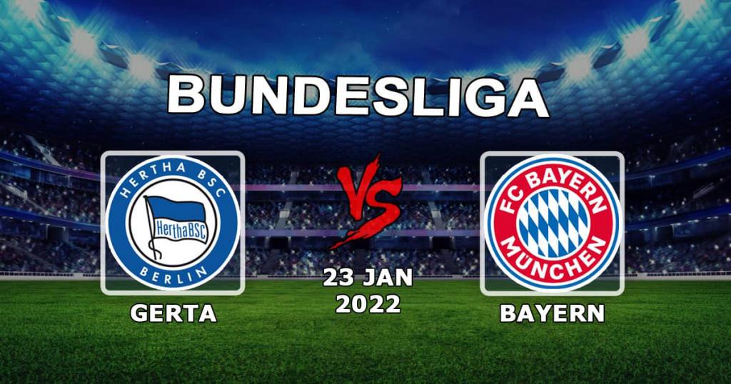 Герта - Бавария: прогноз и ставка на матч Бундеслиги - 23.01.2022