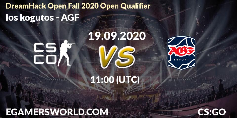 los kogutos - AGF: прогноз. 19.09.2020 at 11:00, Counter-Strike (CS2), DreamHack Open Fall 2020 Open Qualifier