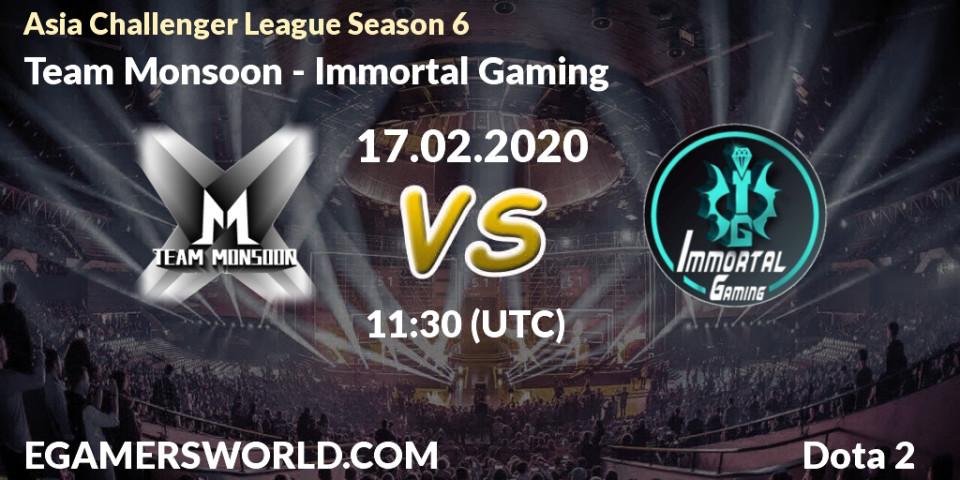 Team Monsoon - Immortal Gaming: прогноз. 21.02.20, Dota 2, Asia Challenger League Season 6