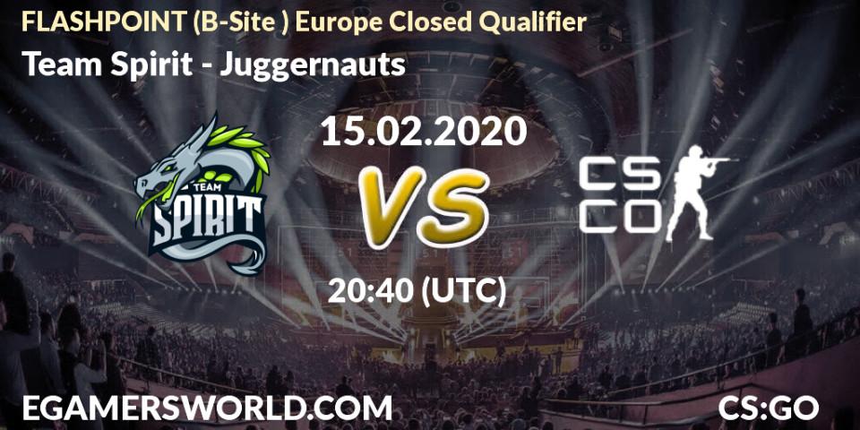Team Spirit - Juggernauts: прогноз. 15.02.20, CS2 (CS:GO), FLASHPOINT Europe Closed Qualifier