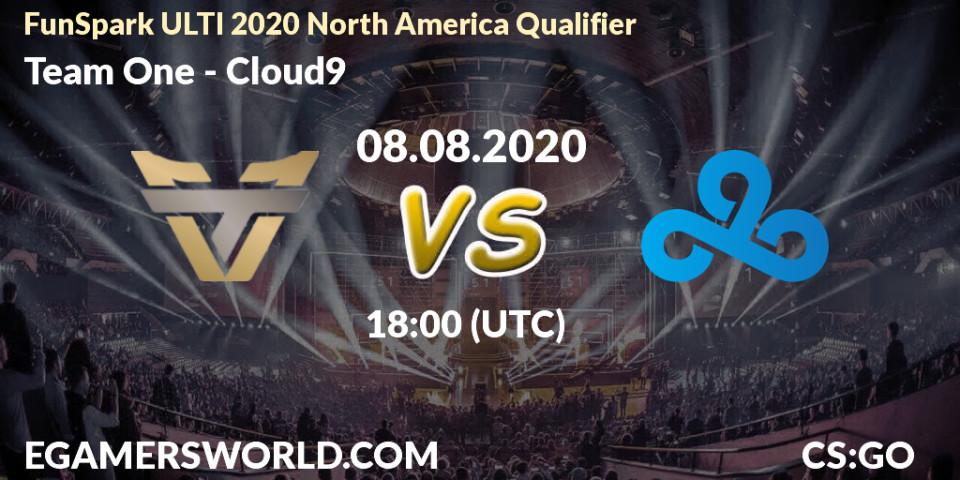 Team One - Cloud9: прогноз. 08.08.2020 at 19:30, Counter-Strike (CS2), FunSpark ULTI 2020 North America Qualifier