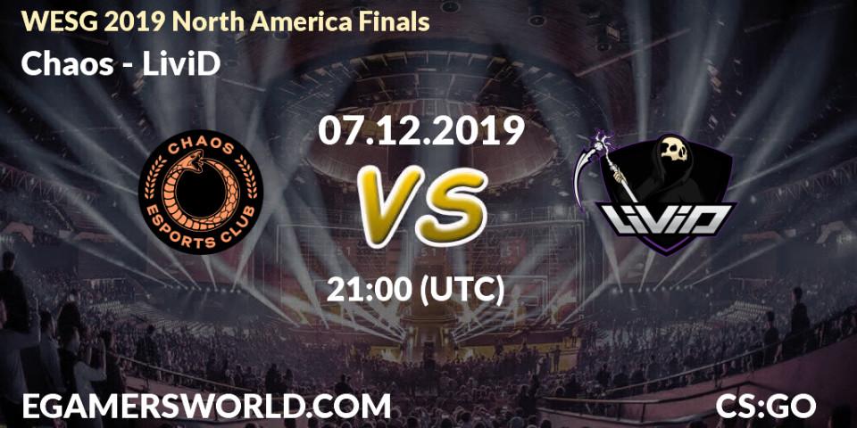 Chaos - LiviD: прогноз. 07.12.19, CS2 (CS:GO), WESG 2019 North America Finals