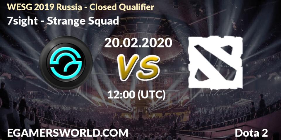 7sight - Strange Squad: прогноз. 20.02.2020 at 12:03, Dota 2, WESG 2019 Russia - Closed Qualifier