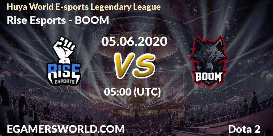 Rise Esports - BOOM: прогноз. 05.06.2020 at 05:15, Dota 2, Huya World E-sports Legendary League