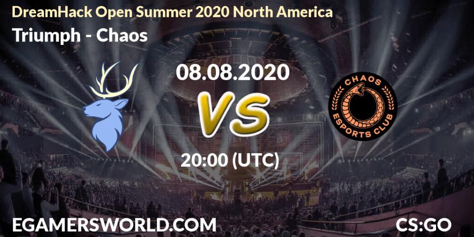 Triumph - Chaos: прогноз. 08.08.2020 at 20:00, Counter-Strike (CS2), DreamHack Open Summer 2020 North America
