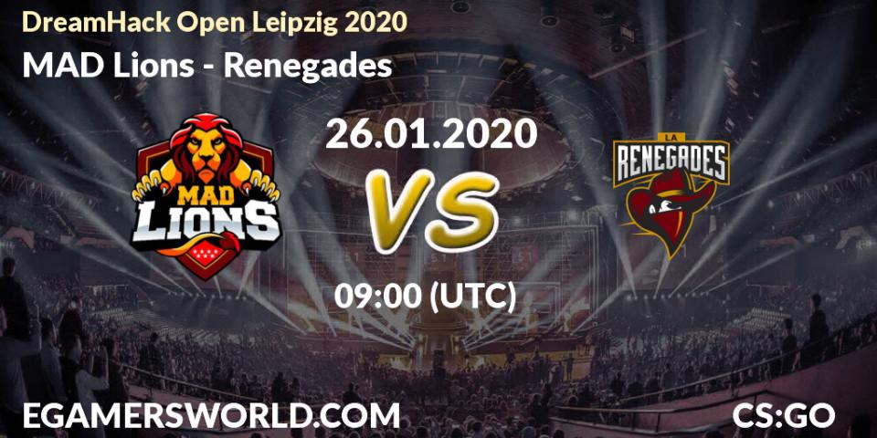 MAD Lions - Renegades: прогноз. 26.01.20, CS2 (CS:GO), DreamHack Open Leipzig 2020