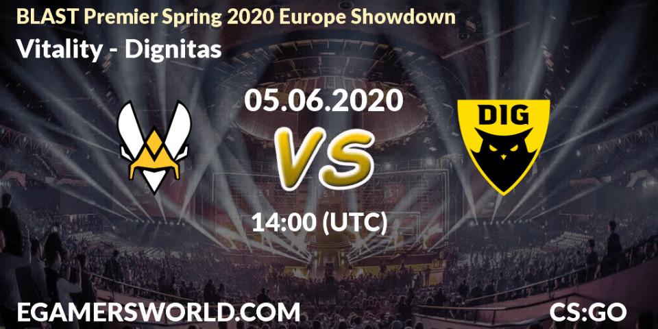 Vitality - Dignitas: прогноз. 05.06.2020 at 13:15, Counter-Strike (CS2), BLAST Premier Spring 2020 Europe Showdown