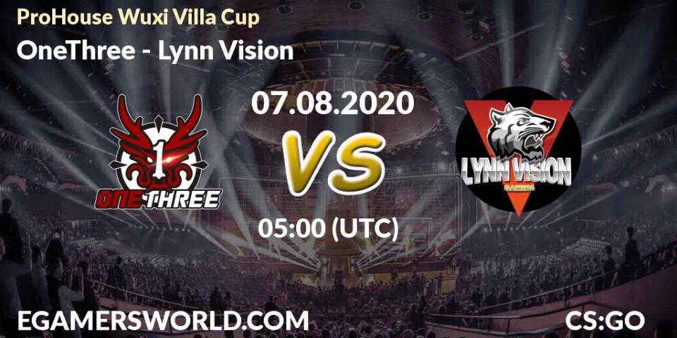 OneThree - Lynn Vision: прогноз. 07.08.20, CS2 (CS:GO), ProHouse Wuxi Villa Cup