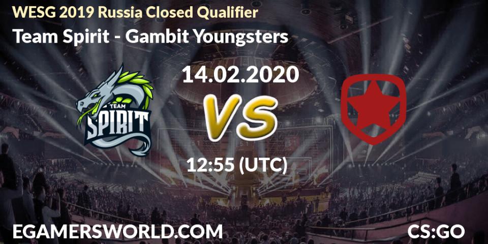Team Spirit - Gambit Youngsters: прогноз. 14.02.2020 at 12:55, Counter-Strike (CS2), WESG 2019 Russia Closed Qualifier