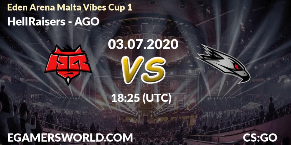 HellRaisers - AGO: прогноз. 03.07.2020 at 18:25, Counter-Strike (CS2), Eden Arena Malta Vibes Cup 1 (Week 1)