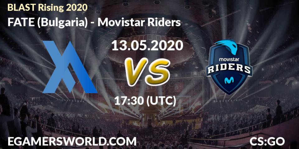 FATE (Bulgaria) - Movistar Riders: прогноз. 13.05.2020 at 17:30, Counter-Strike (CS2), BLAST Rising 2020