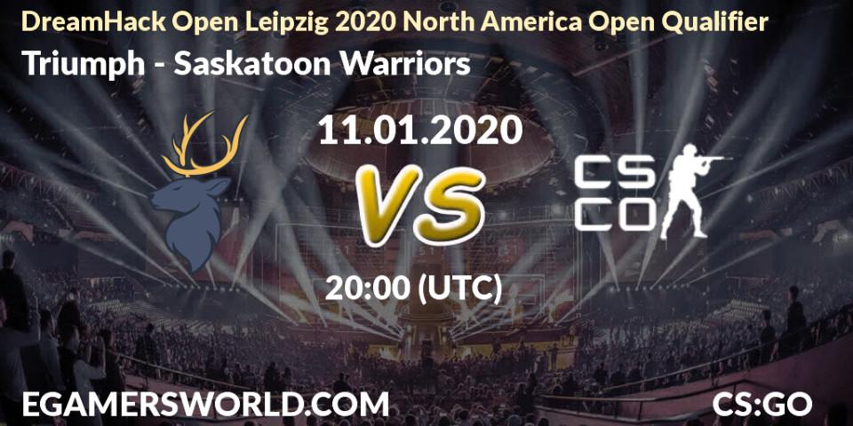 Triumph - Saskatoon Warriors: прогноз. 11.01.20, CS2 (CS:GO), DreamHack Open Leipzig 2020 North America Open Qualifier