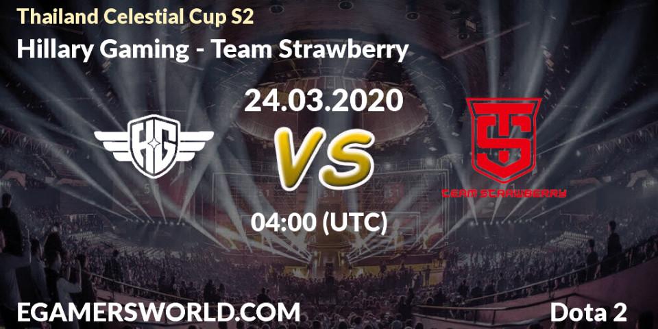 Hillary Gaming - Team Strawberry: прогноз. 24.03.2020 at 04:35, Dota 2, Thailand Celestial Cup S2