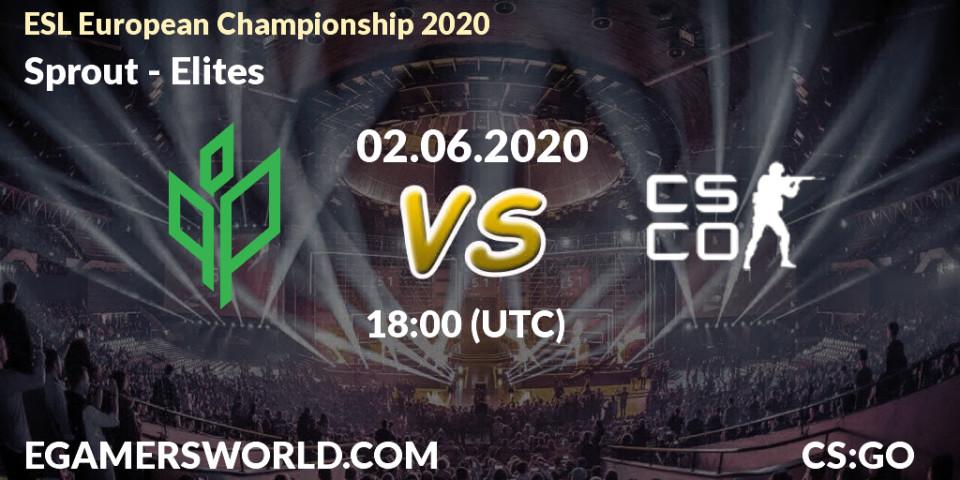 Sprout - Elites: прогноз. 02.06.2020 at 18:00, Counter-Strike (CS2), ESL European Championship 2020