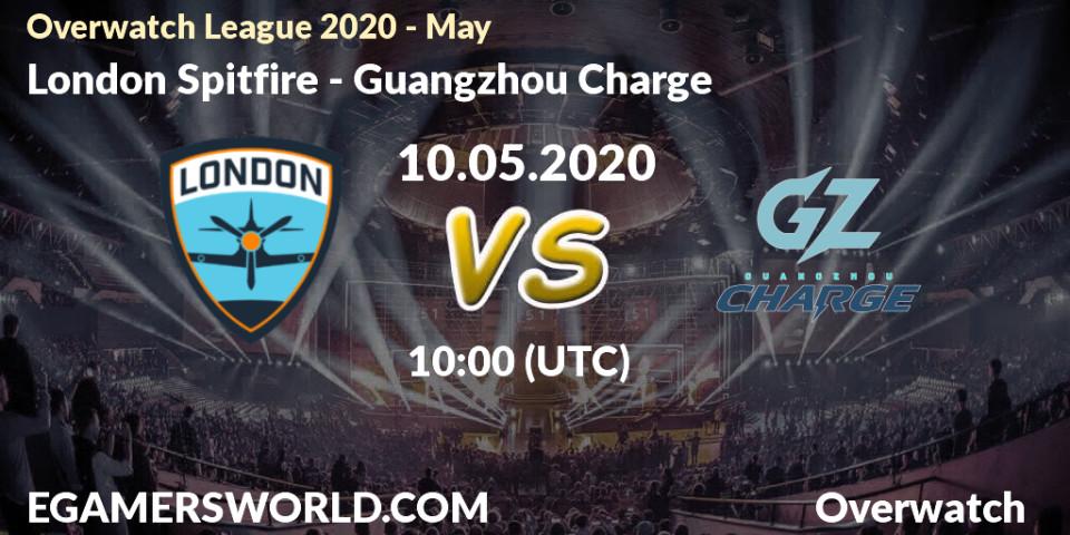 London Spitfire - Guangzhou Charge: прогноз. 10.05.2020 at 10:00, Overwatch, Overwatch League 2020 - May