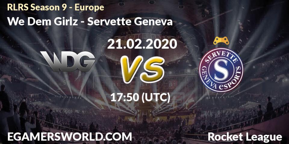 We Dem Girlz - Servette Geneva: прогноз. 21.02.20, Rocket League, RLRS Season 9 - Europe