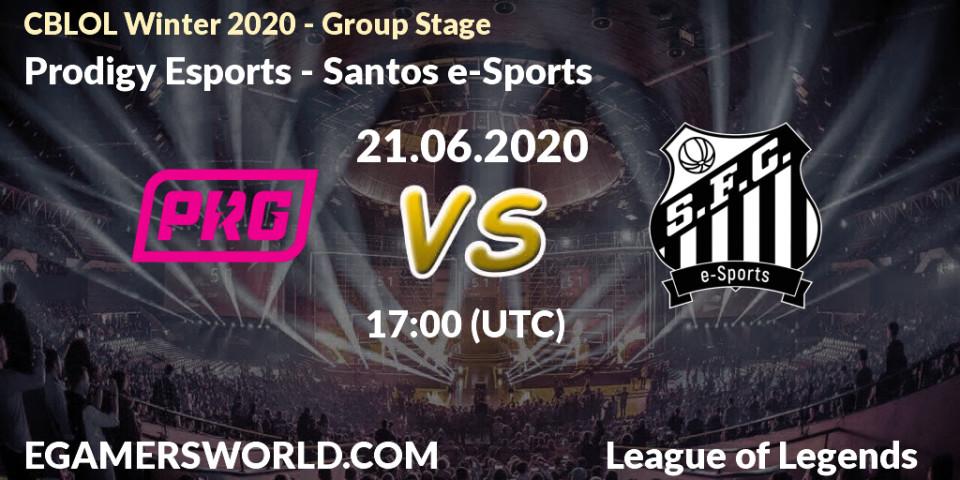 Prodigy Esports - Santos e-Sports: прогноз. 21.06.2020 at 17:00, LoL, CBLOL Winter 2020 - Group Stage