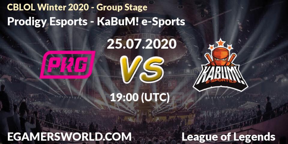Prodigy Esports - KaBuM! e-Sports: прогноз. 25.07.20, LoL, CBLOL Winter 2020 - Group Stage