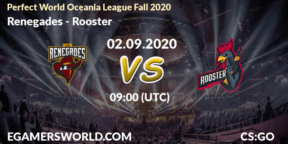 Renegades - Rooster: прогноз. 02.09.2020 at 08:05, Counter-Strike (CS2), Perfect World Oceania League Fall 2020