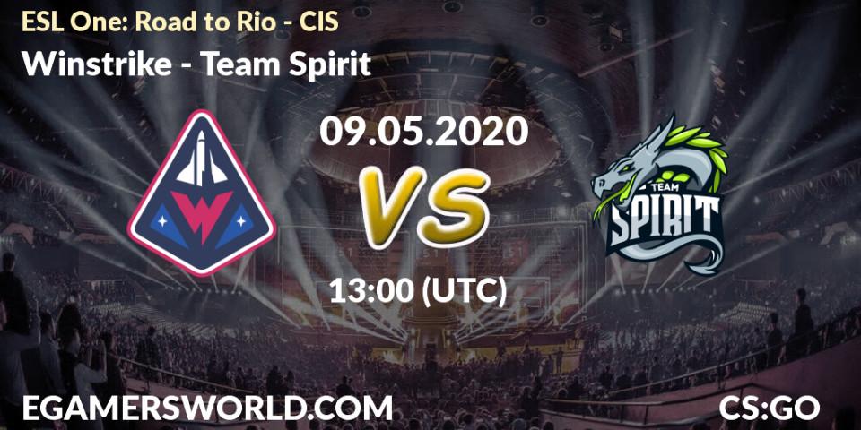 Winstrike - Team Spirit: прогноз. 09.05.2020 at 13:30, Counter-Strike (CS2), ESL One: Road to Rio - CIS