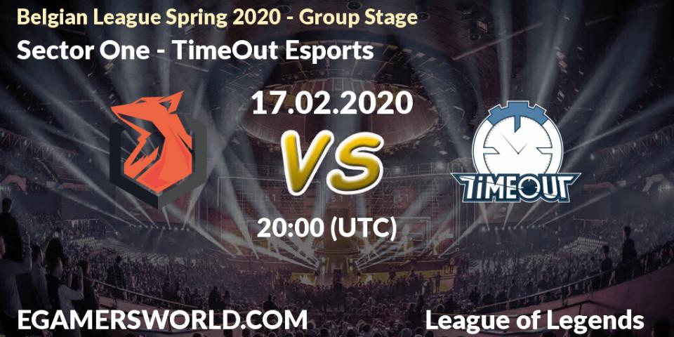 Sector One - TimeOut Esports: прогноз. 11.03.2020 at 20:00, LoL, Belgian League Spring 2020 - Group Stage