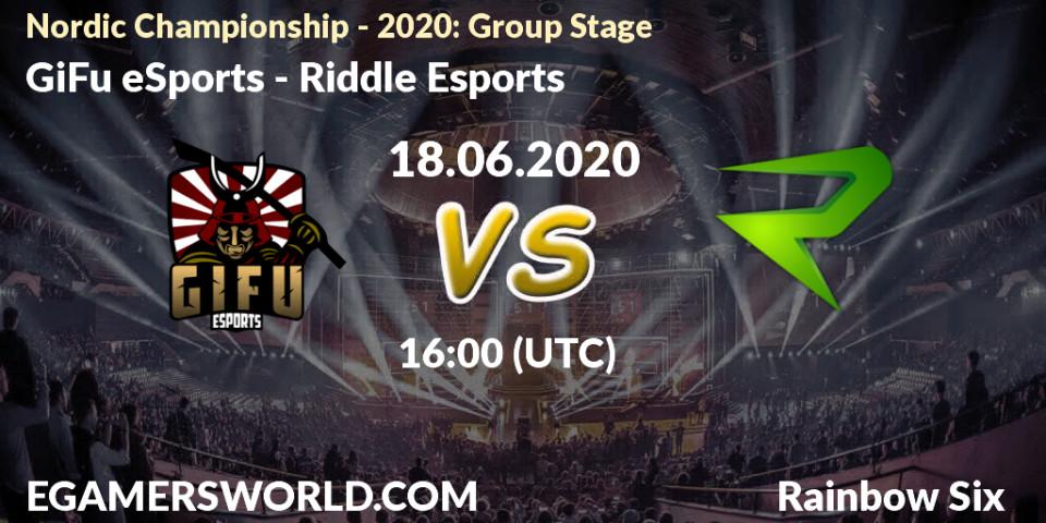GiFu eSports - Riddle Esports: прогноз. 18.06.20, Rainbow Six, Nordic Championship - 2020: Group Stage
