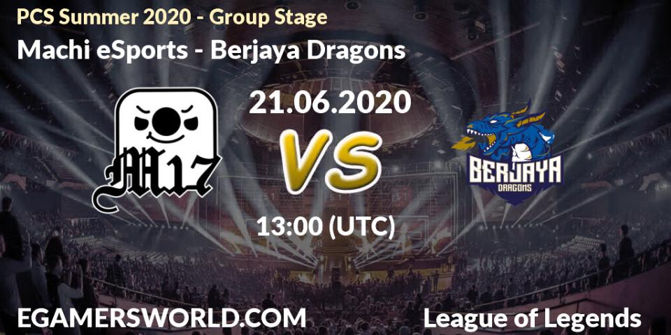 Machi eSports - Berjaya Dragons: прогноз. 21.06.2020 at 13:00, LoL, PCS Summer 2020 - Group Stage