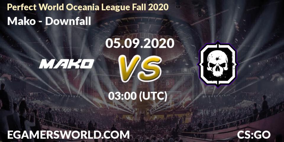 Mako - Downfall: прогноз. 05.09.2020 at 03:00, Counter-Strike (CS2), Perfect World Oceania League Fall 2020