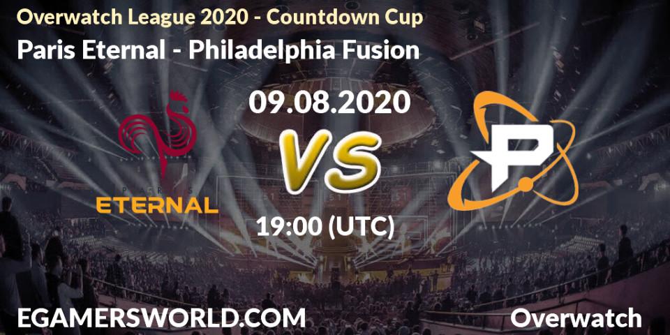 Paris Eternal - Philadelphia Fusion: прогноз. 09.08.20, Overwatch, Overwatch League 2020 - Countdown Cup