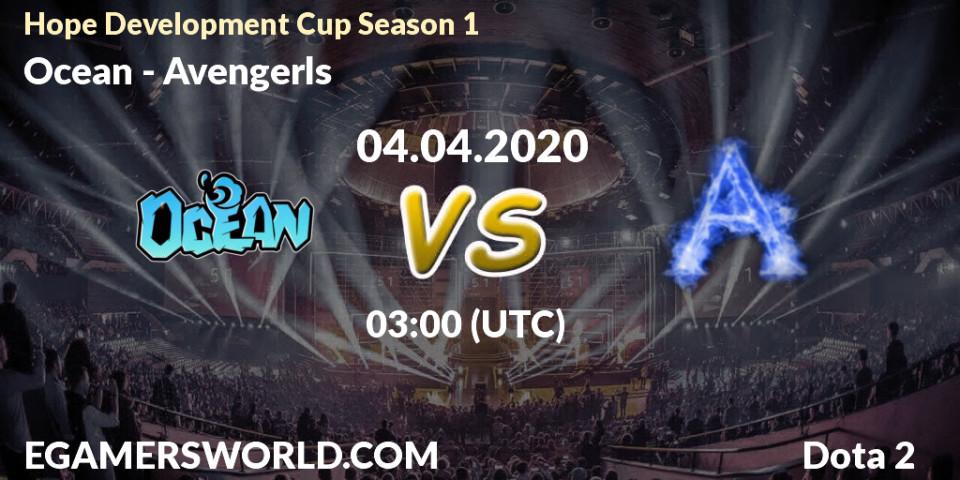 Ocean - Avengerls: прогноз. 05.04.20, Dota 2, Hope Development Cup Season 1