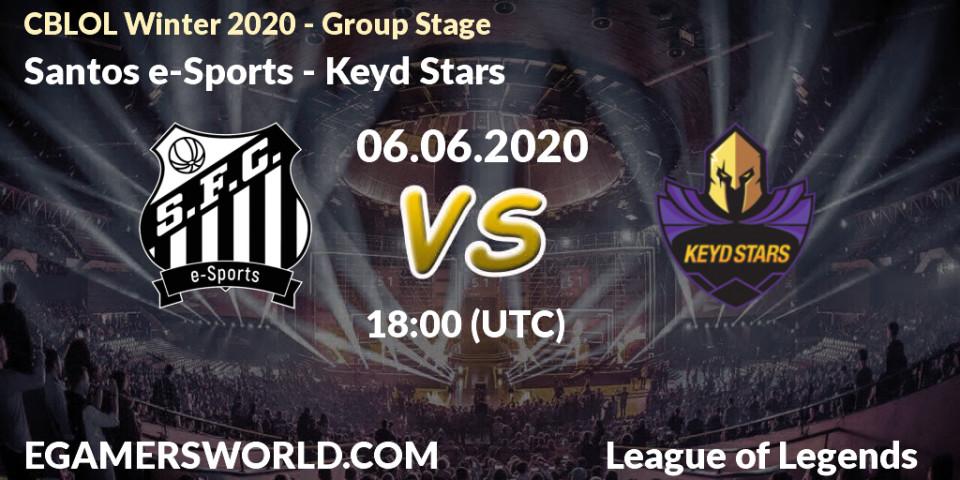 Santos e-Sports - Keyd Stars: прогноз. 06.06.2020 at 18:20, LoL, CBLOL Winter 2020 - Group Stage