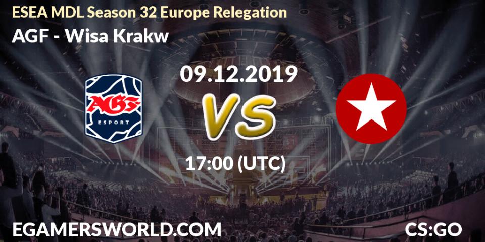 AGF - Wisła Kraków: прогноз. 09.12.19, CS2 (CS:GO), ESEA MDL Season 32 Europe Relegation