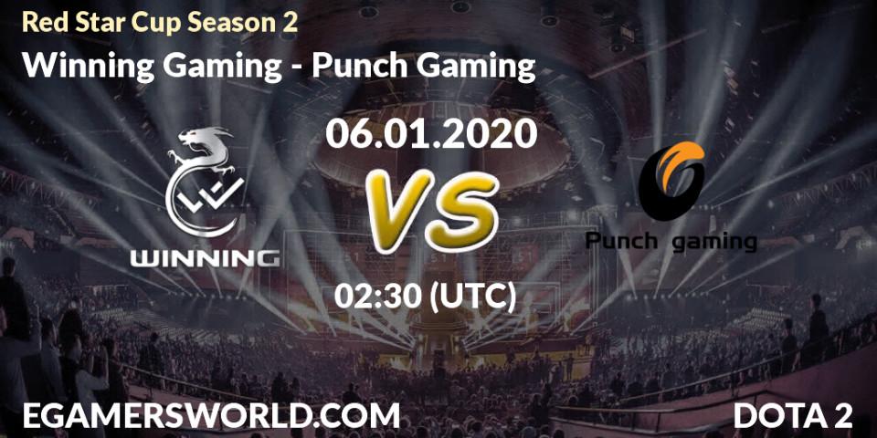 Winning Gaming - Punch Gaming: прогноз. 06.01.2020 at 02:40, Dota 2, Red Star Cup Season 2
