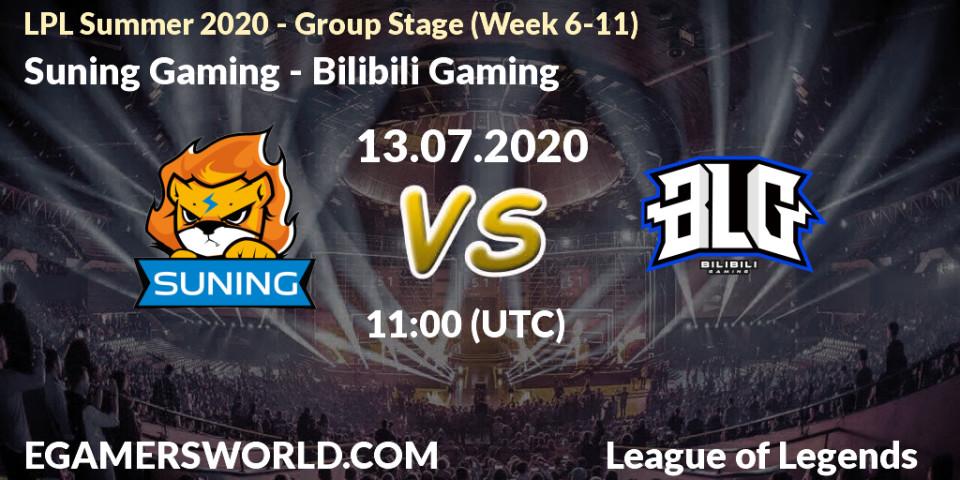 Suning Gaming - Bilibili Gaming: прогноз. 13.07.2020 at 11:57, LoL, LPL Summer 2020 - Group Stage (Week 6-11)