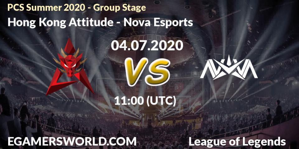 Hong Kong Attitude - Nova Esports: прогноз. 04.07.2020 at 11:10, LoL, PCS Summer 2020 - Group Stage