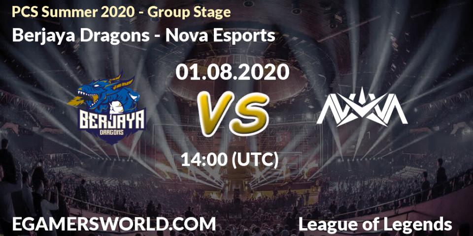 Berjaya Dragons - Nova Esports: прогноз. 01.08.2020 at 14:30, LoL, PCS Summer 2020 - Group Stage