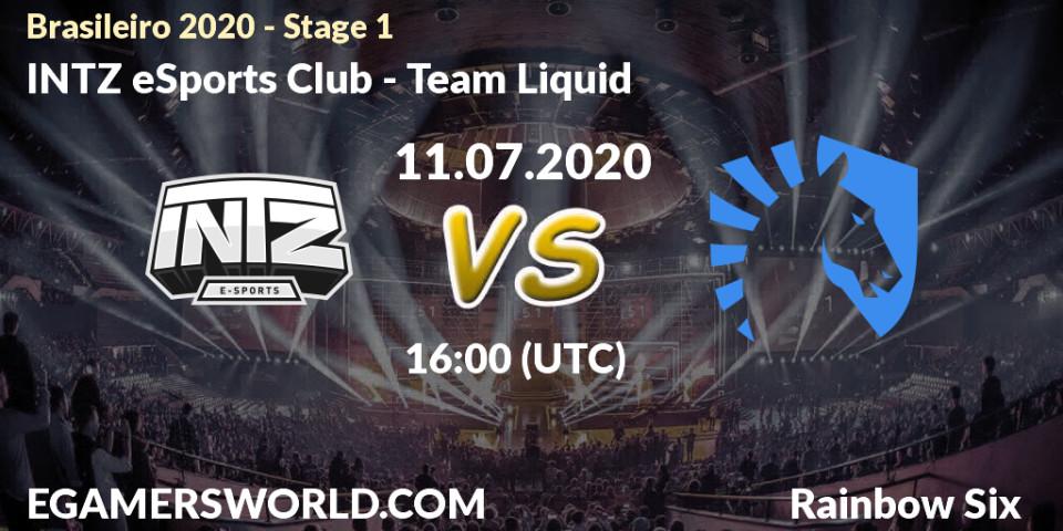 INTZ eSports Club - Team Liquid: прогноз. 11.07.2020 at 16:00, Rainbow Six, Brasileirão 2020 - Stage 1