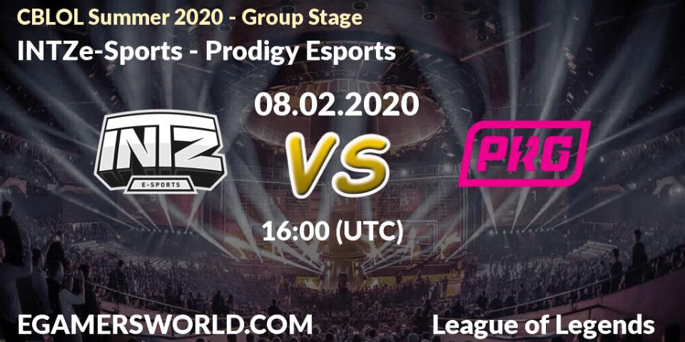 INTZ e-Sports - Prodigy Esports: прогноз. 08.02.2020 at 16:00, LoL, CBLOL Summer 2020 - Group Stage