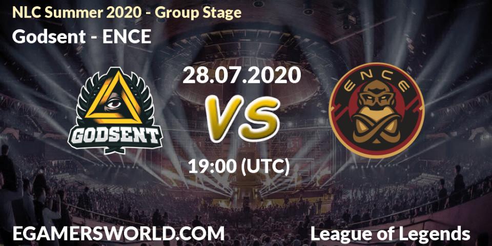Godsent - ENCE: прогноз. 28.07.2020 at 19:25, LoL, NLC Summer 2020 - Group Stage