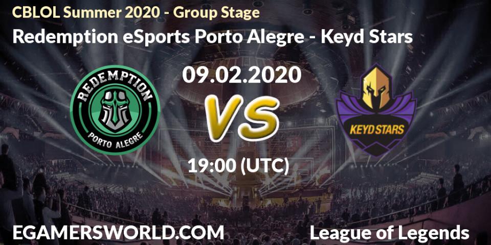 Redemption eSports Porto Alegre - Keyd Stars: прогноз. 09.02.2020 at 19:00, LoL, CBLOL Summer 2020 - Group Stage