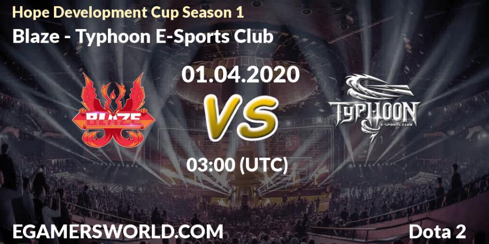 Blaze - Typhoon E-Sports Club: прогноз. 01.04.20, Dota 2, Hope Development Cup Season 1