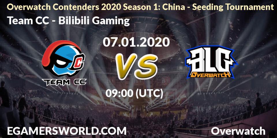 Team CC - Bilibili Gaming: прогноз. 07.01.2020 at 09:00, Overwatch, Overwatch Contenders 2020 Season 1: China - Seeding Tournament