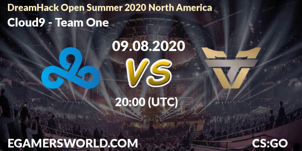 Cloud9 - Team One: прогноз. 09.08.2020 at 21:00, Counter-Strike (CS2), DreamHack Open Summer 2020 North America