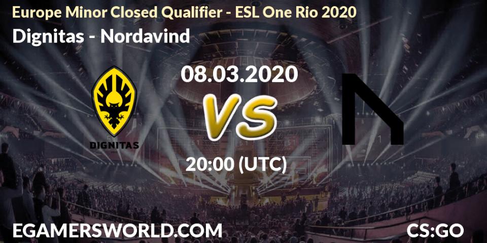 Dignitas - Nordavind: прогноз. 08.03.2020 at 20:00, Counter-Strike (CS2), Europe Minor Closed Qualifier - ESL One Rio 2020