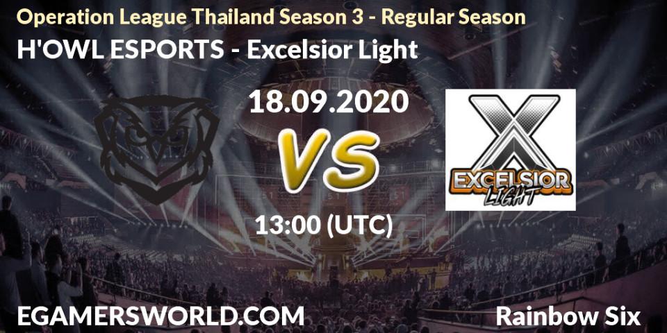 H'OWL ESPORTS - Excelsior Light: прогноз. 18.09.2020 at 13:00, Rainbow Six, Operation League Thailand Season 3 - Regular Season