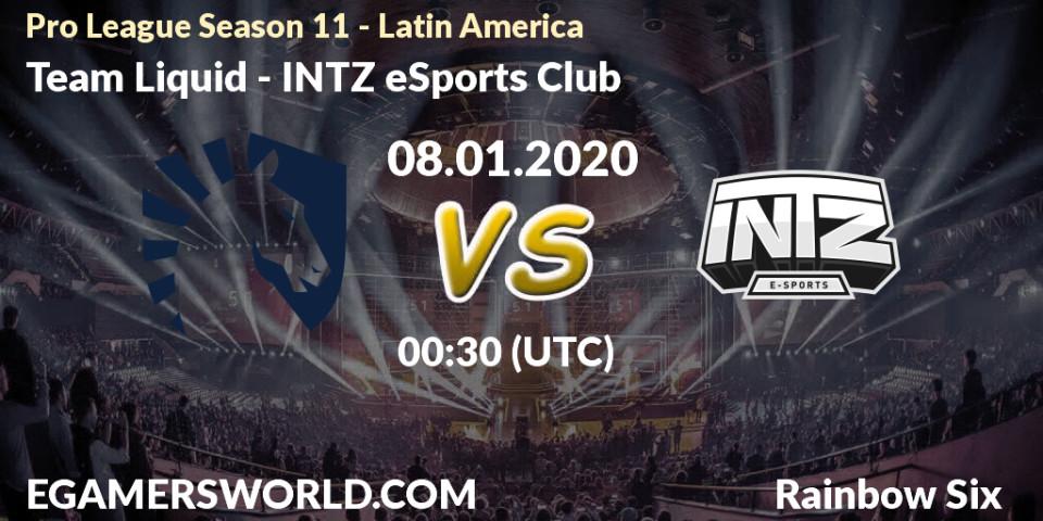 Team Liquid - INTZ eSports Club: прогноз. 08.01.20, Rainbow Six, Pro League Season 11 - Latin America